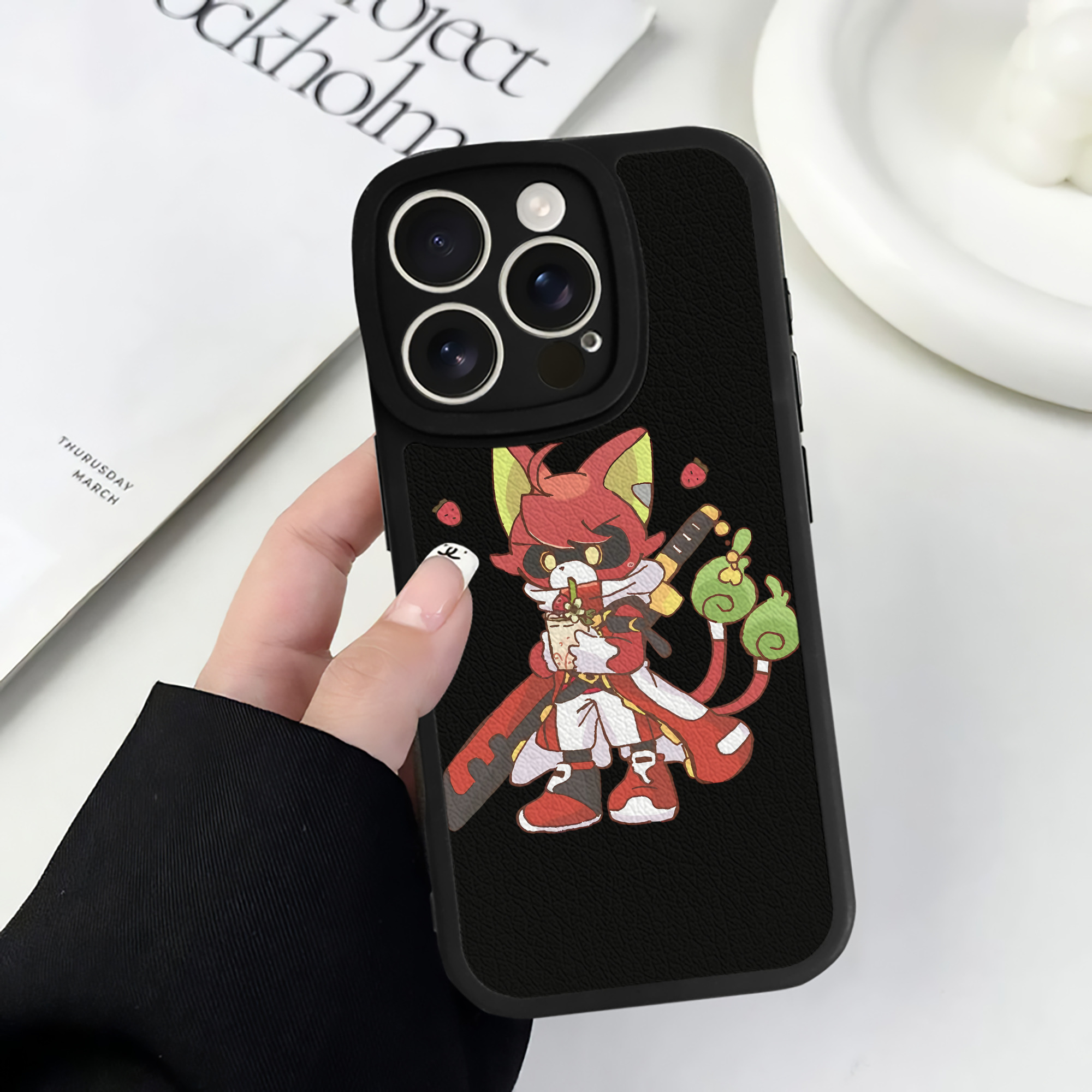 （画像用） 妖怪ウォッチ Yo-kai Watch 【iPhone 16シリーズ対応】シリコンスマホケース（レザー調） 材質：シリコン